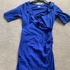 Blue Maternity Bodycon Dress